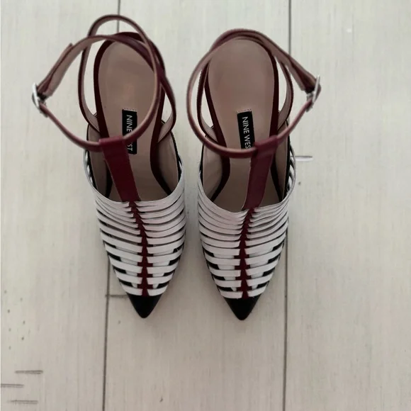 Nine West Black and White Stiletto Heels - Picture 4 of 14